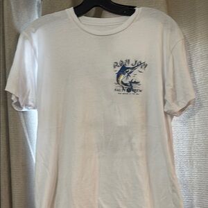 Ron-Jon White Graphic Men's T-Shirt size M